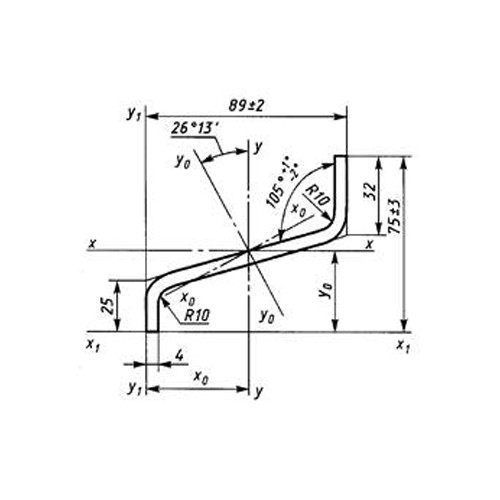 Профиль стальной гнутый специальный для вагоностроения № 3 ГОСТ 14635-93